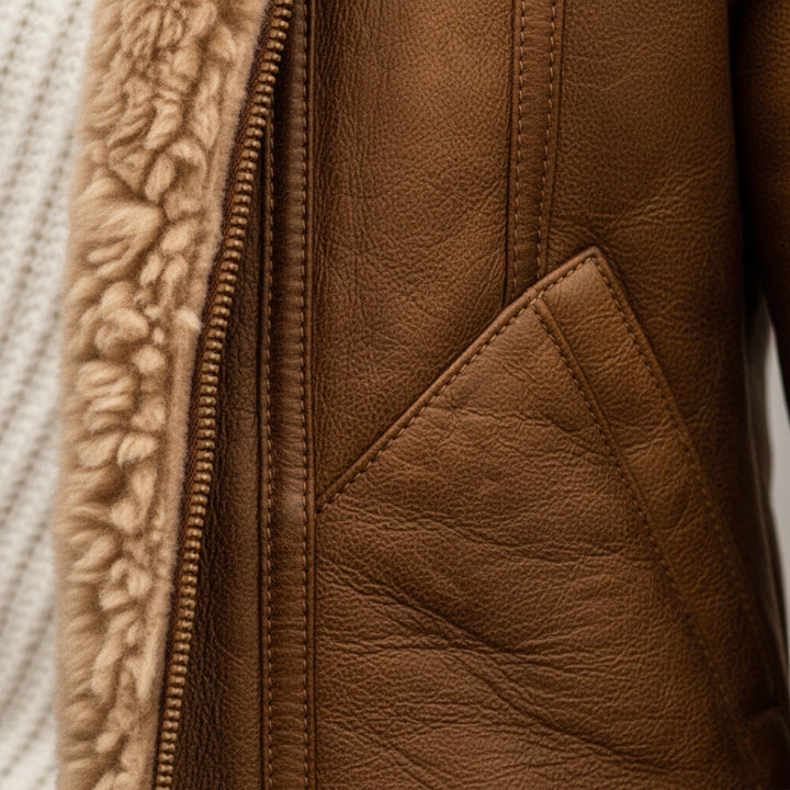 Herren Jacke mit Kunstpelz | Vestea