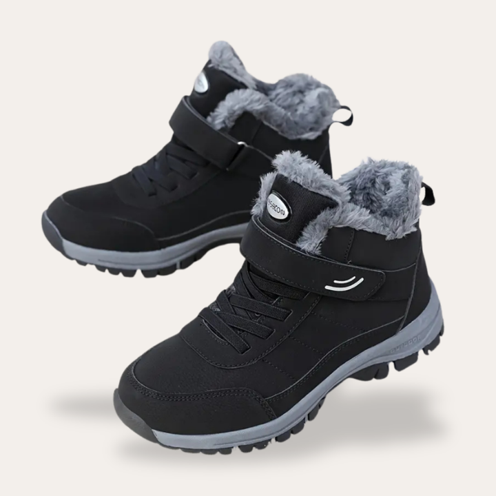 Orthopädische Wanderschuhe mit Fellkragen für Damen | Vestea