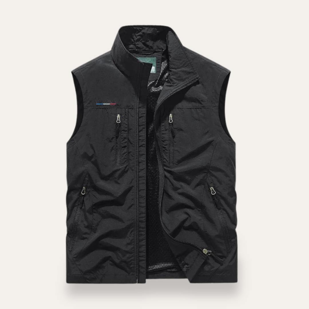 Herren Outdoor Weste mit Reißverschluss und Taschen | Vestea