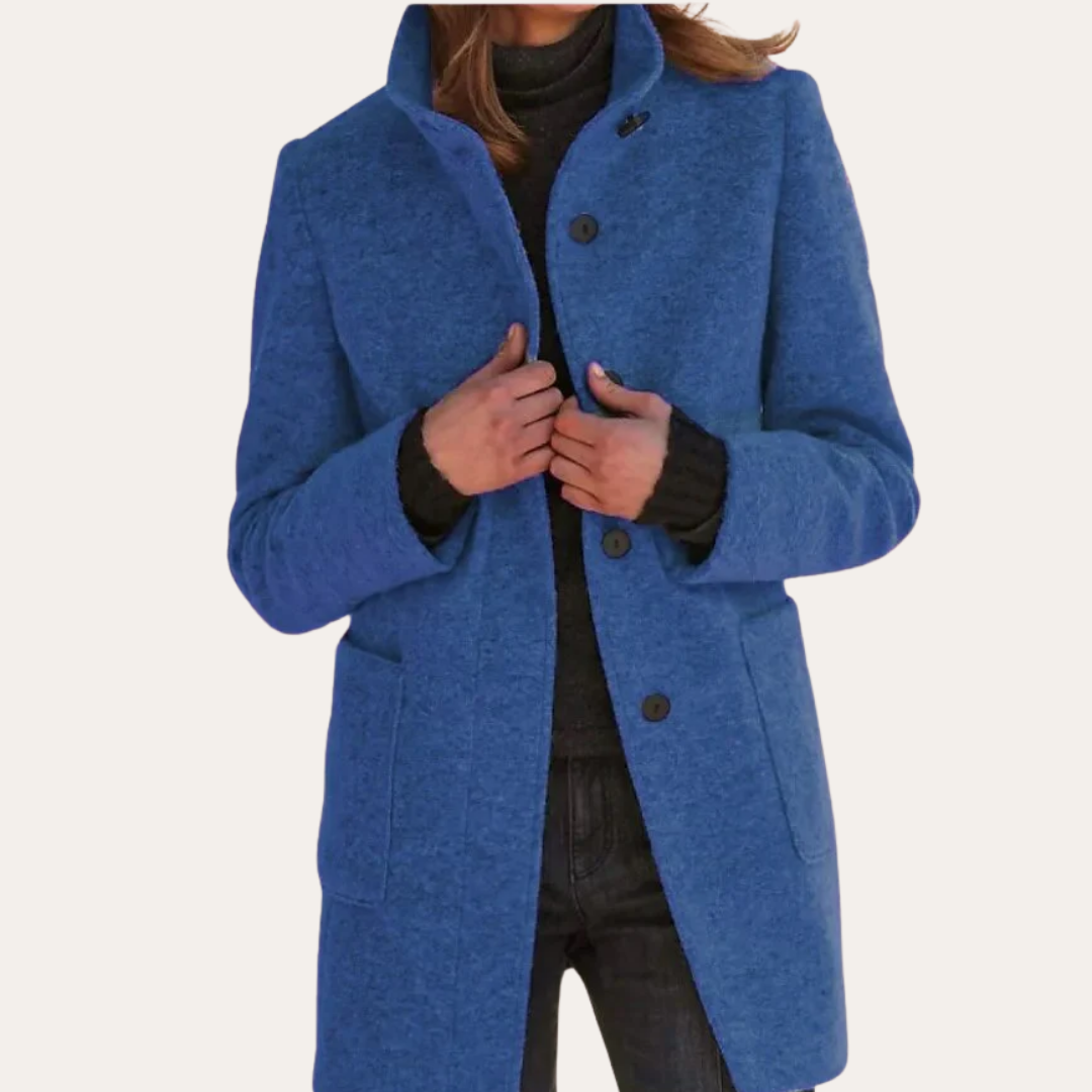 Damen Wollmantel mit Knöpfen Wintermode | Vestea