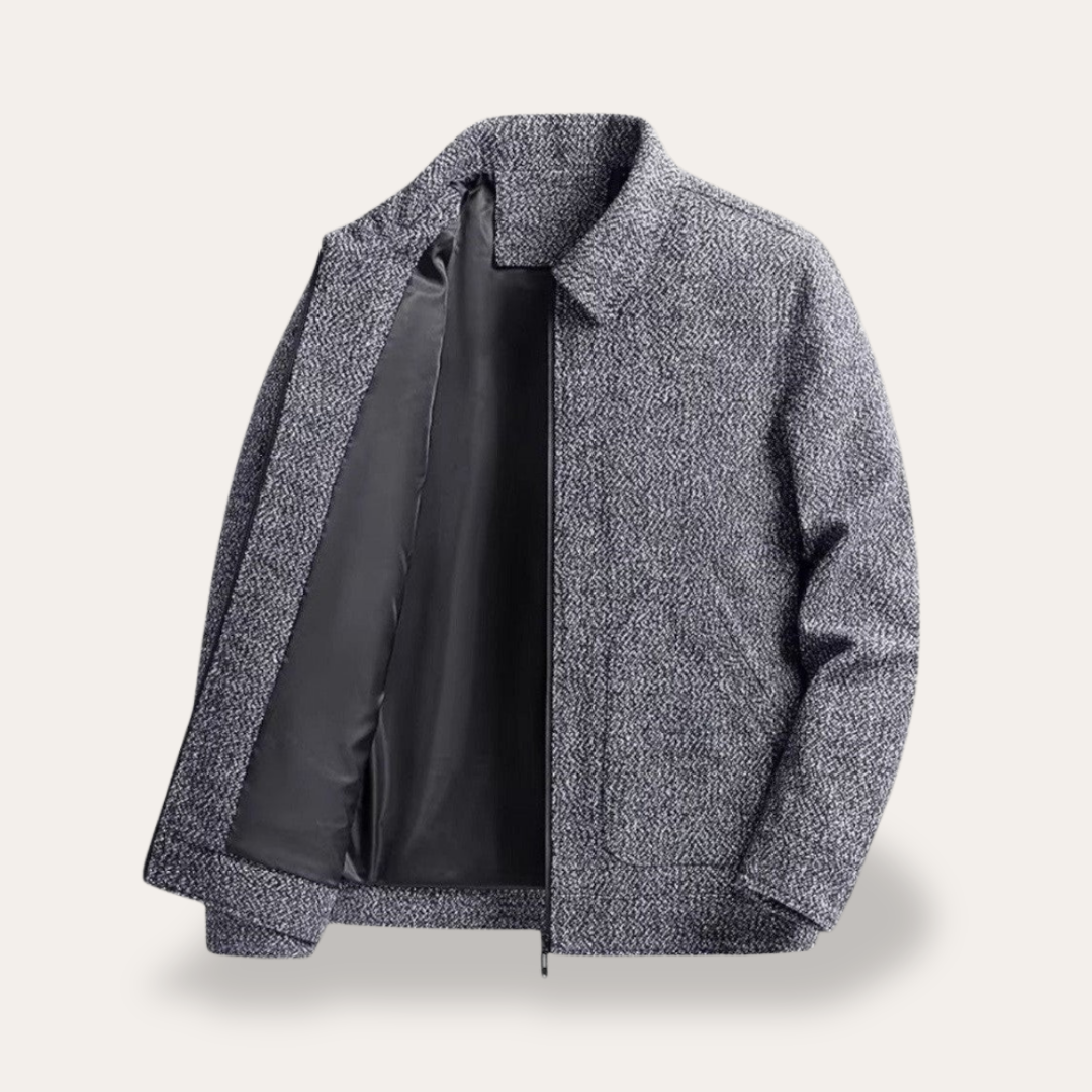 Herren Übergangsjacke mit Reißverschluss und Kragen | Vestea