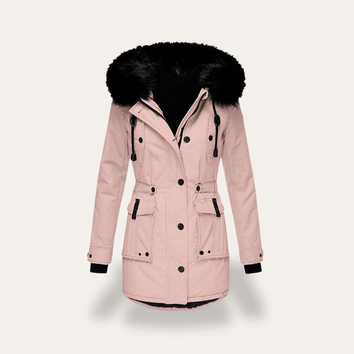Damen Winterparka mit Kapuze und Kunstfellkragen | Vestea