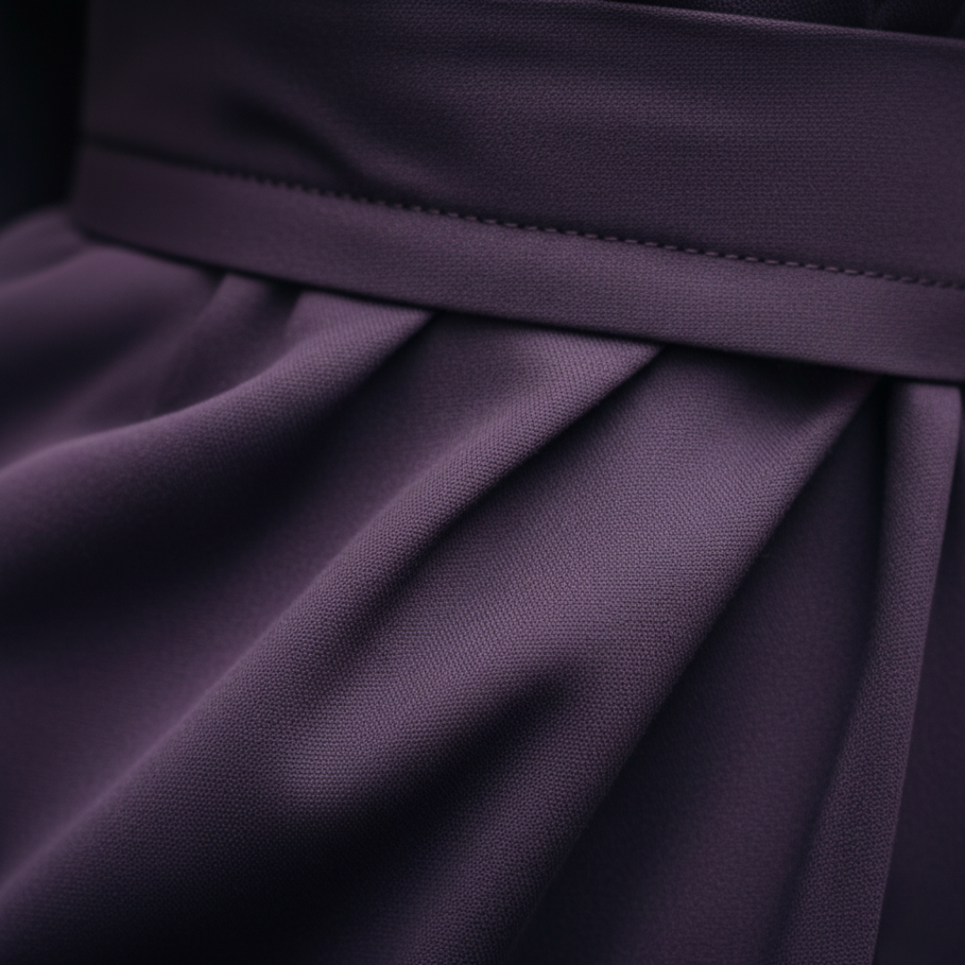 Damen Kleid mit Ballonärmeln und Gürtel | Vestea