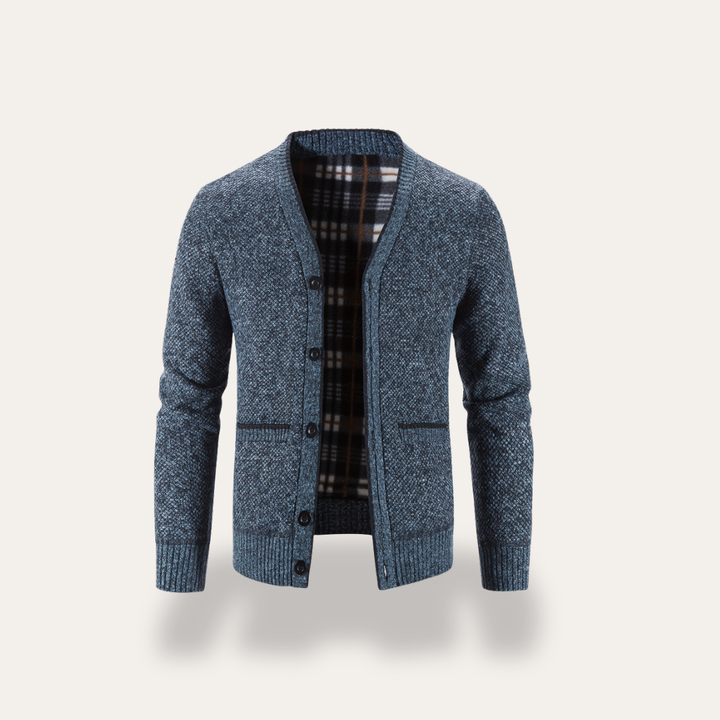 Herren Cardigan Materialmix gefüttert | Vestea