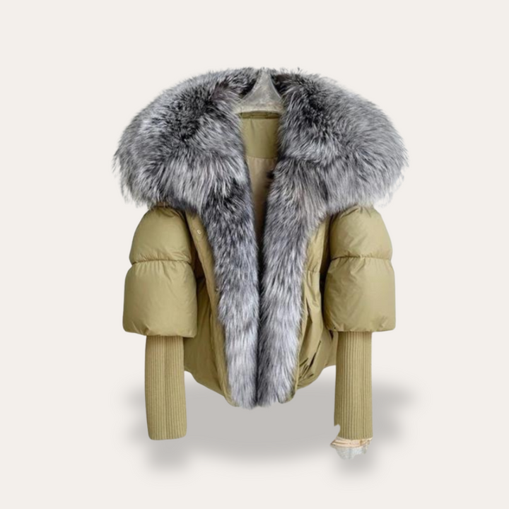 Aurora Daunen Fell Pufferjacke für Damen | Vestea