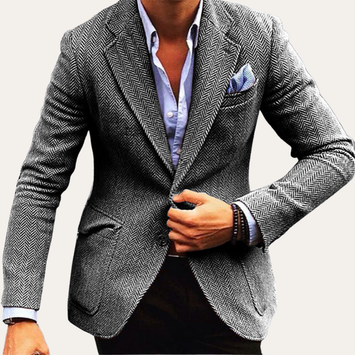 Herren Business Blazer mit Reverskragen und Taschen | Vestea