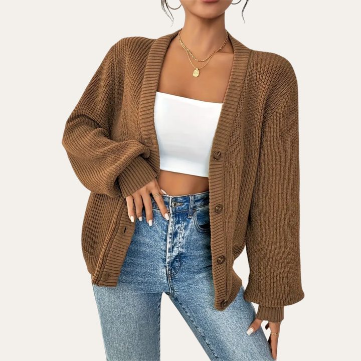 Damen Strickjacke Cardigan Oversize | Vestea