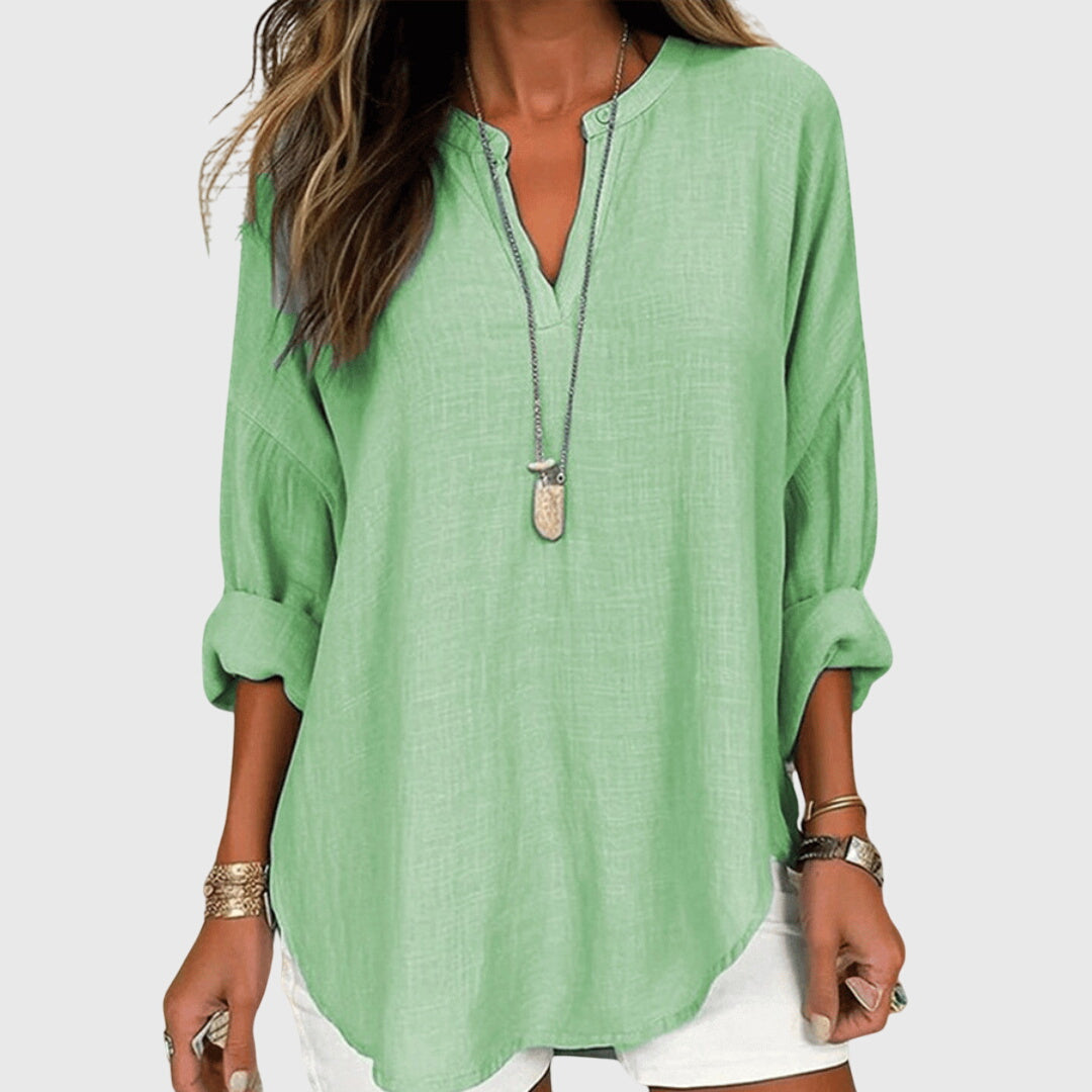 Women's Shirt Flowy Sleeveless Button-Up Casual