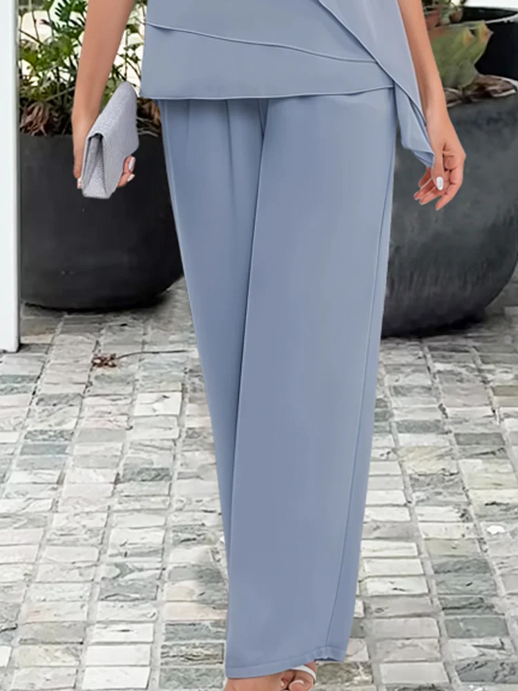 Ensemble femme 2 pièces blazer ajusté pantalon manches longues formel