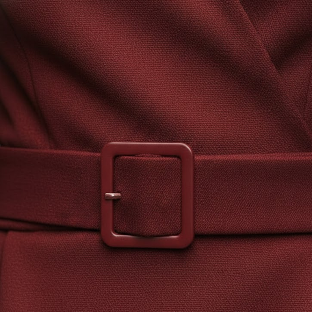 Women Black Pencil Dress Mock Wrap Neckline Three Quarter Sleeve