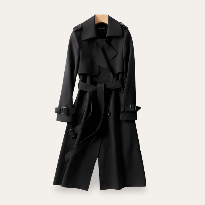 Damen Trenchcoat mit Gürtel und Doppelreiher | Vestea