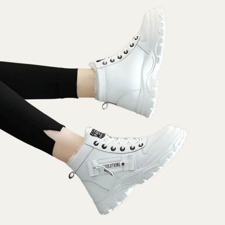 Orthopädische Damen Winter Boots Leder Warm Gefüttert Rutschfest | Vestea