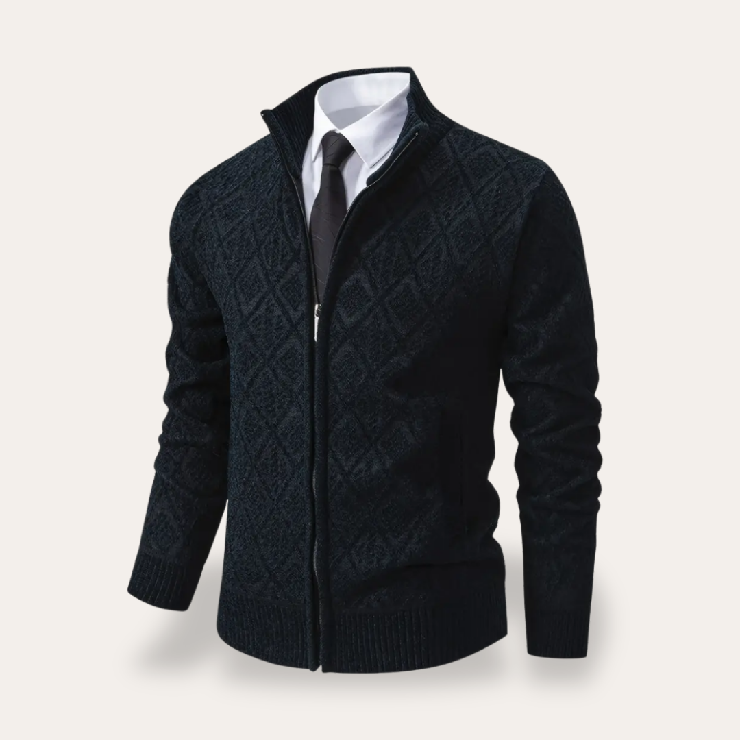 Herren Strickjacke mit Reißverschluss | Vestea