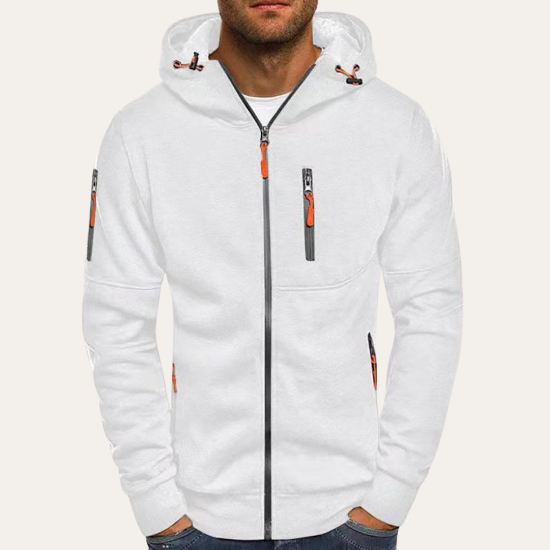 Herren Kapuzenjacke mit Reißverschluss und Taschen | Vestea