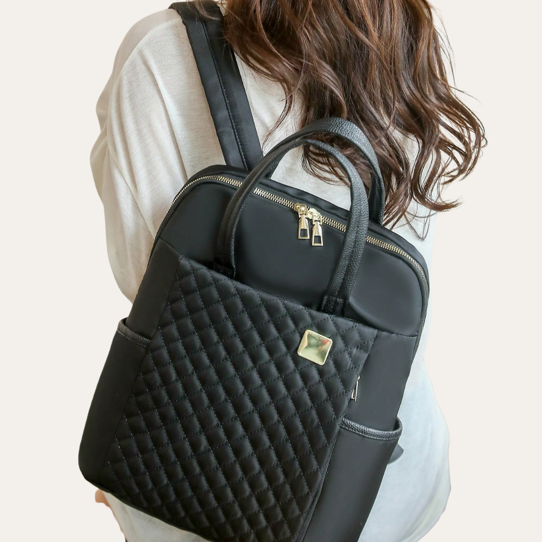 Damen Gepolsterter Rucksack Laptop Tasche Business Nylon | Vestea
