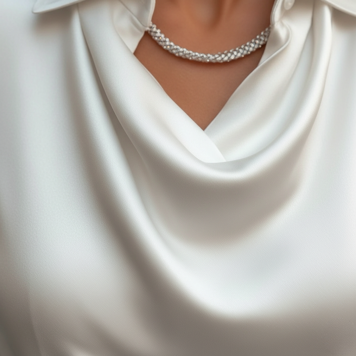 Damen Bluse mit Wasserfallausschnitt Elegant | Vestea