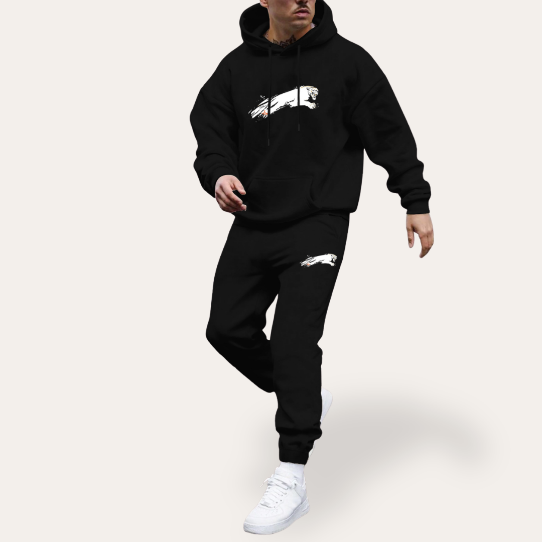 Herren Jogginganzug Zweiteiler mit Hoodie Sport Freizeit Set | Vestea