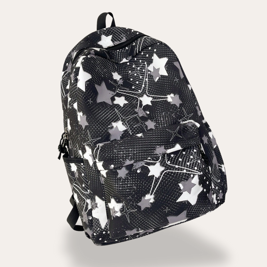 Damen Backpack Sterne Muster Wasserdicht Schulranzen Freizeit Bag | Vestea