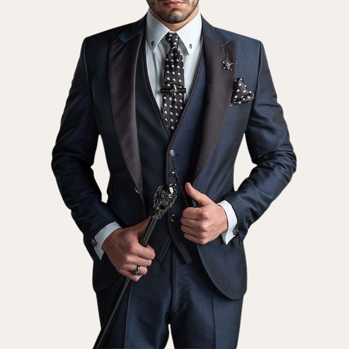 Herren 3-teiliger Anzug Modern Sakko Weste Hose Hochzeit | Vestea
