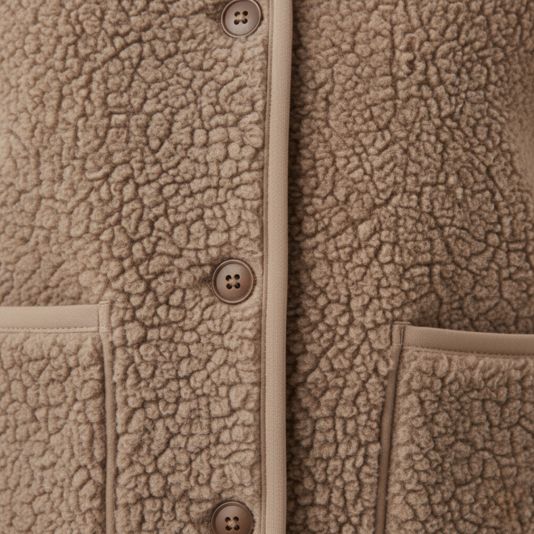 Damen Fleece Weste mit Knopfverschluss | Vestea