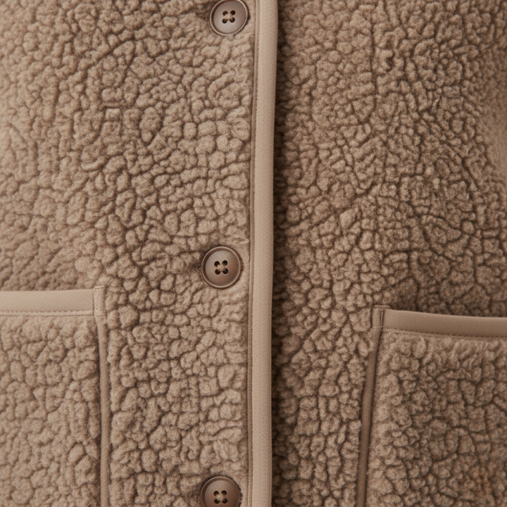 Damen Fleece Weste mit Knopfverschluss | Vestea