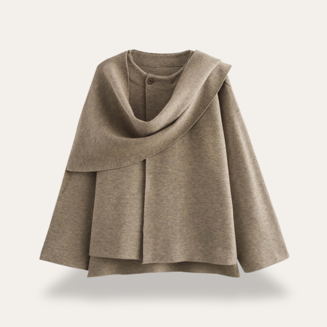 Damen Poncho Mantel Strickjacke Winterbekleidung | Vestea