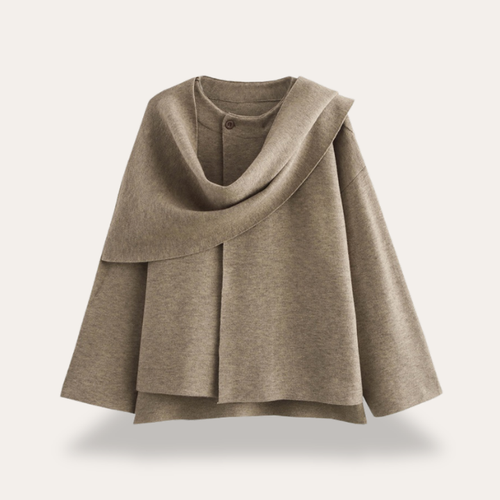 Damen Poncho Mantel Strickjacke Winterbekleidung | Vestea