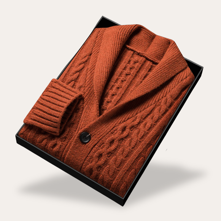 Herren Strickjacke mit Schalkragen | Vestea
