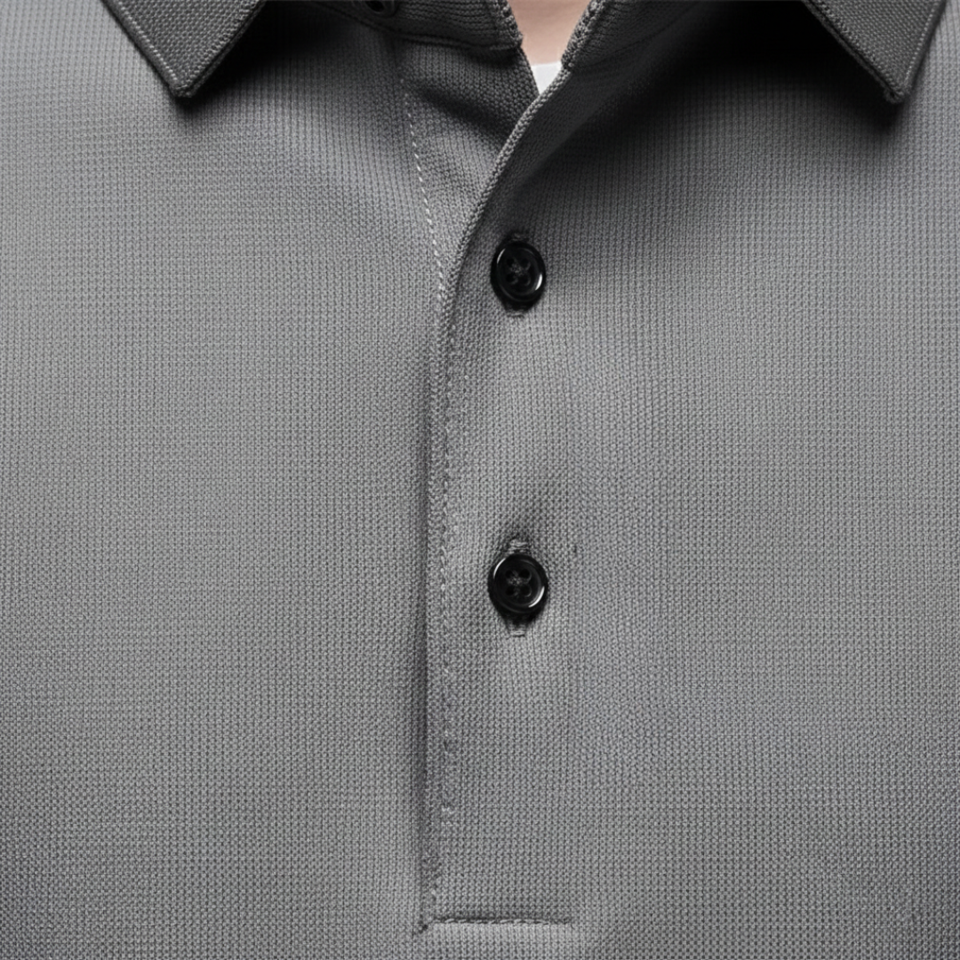 Camiseta de manga larga para hombre tipo polo de alto rendimiento