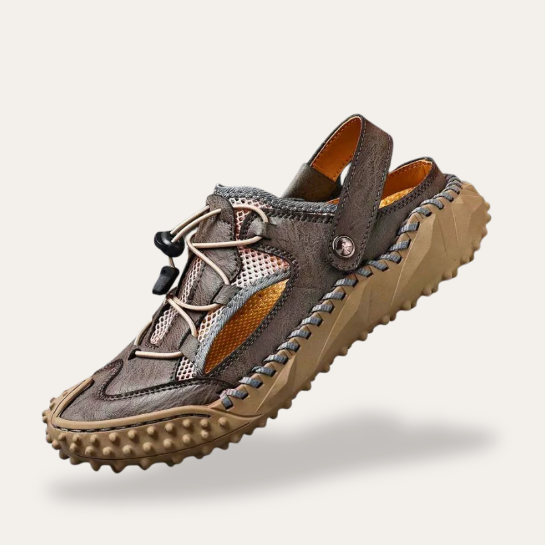 Herren Sandalen ortopedico aus Leder mit rutschfester Outdoor-Sohle | Vestea