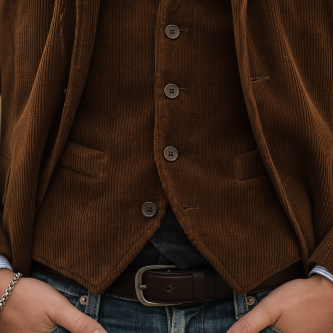 Herren Veloursjacke mit Weste | Vestea