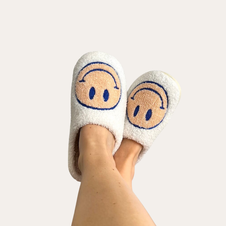 Orthopädische Damen Hausschuhe mit Smiley Motiv | Vestea