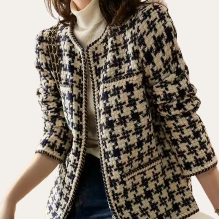Damen Tweed Jacke Kariert | Vestea