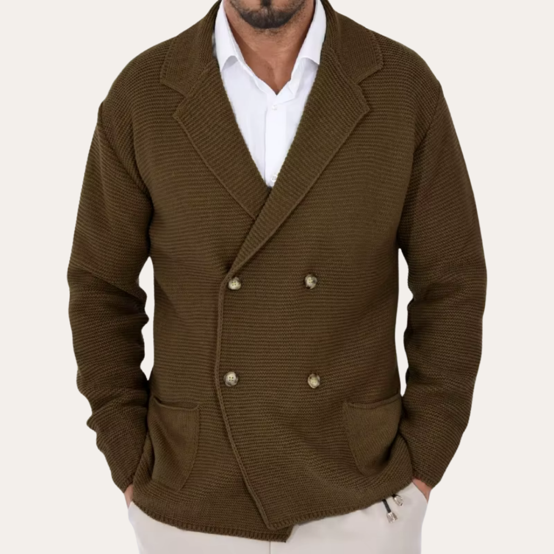Herren Strickjacke Doppelreiher Wollmix | Vestea