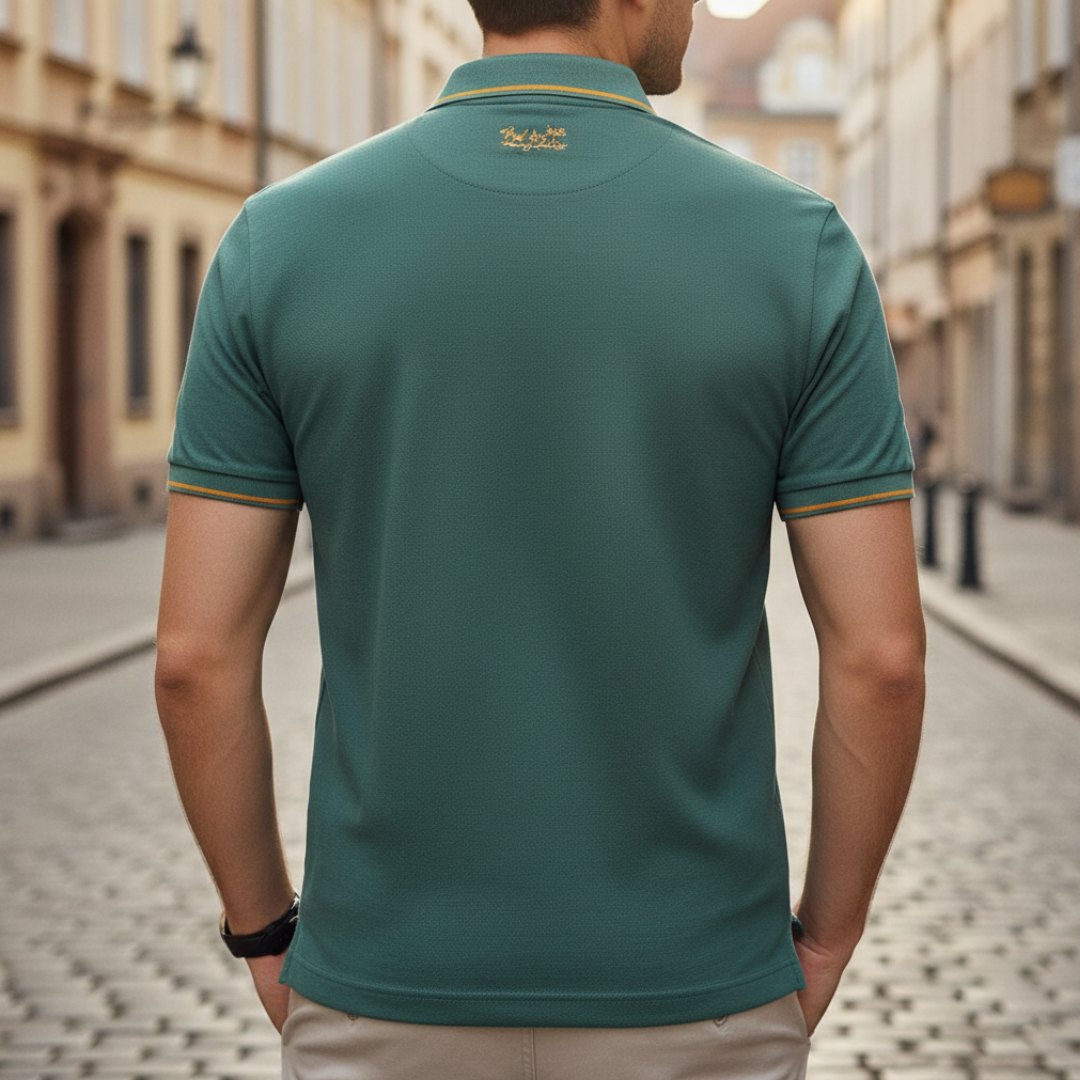 Polo à manches courtes brodé pour homme