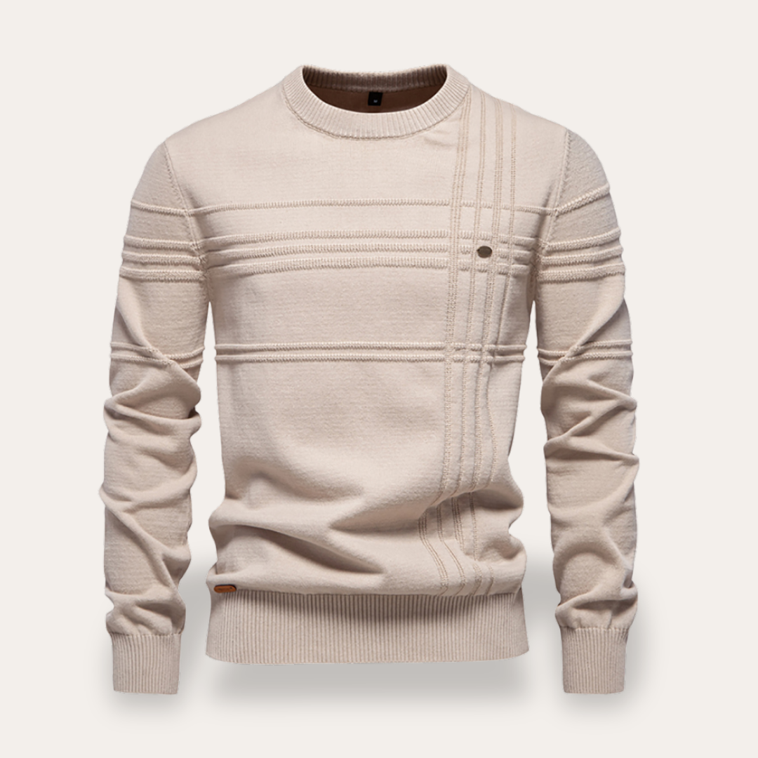Herren Pullover Strick Rundhals Slim Fit | Vestea