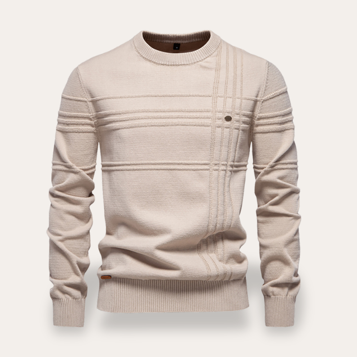 Herren Pullover Strick Rundhals Slim Fit | Vestea