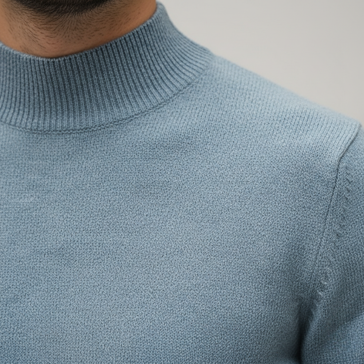 Herren Feinstrick Pullover mit Stehkragen | Vestea