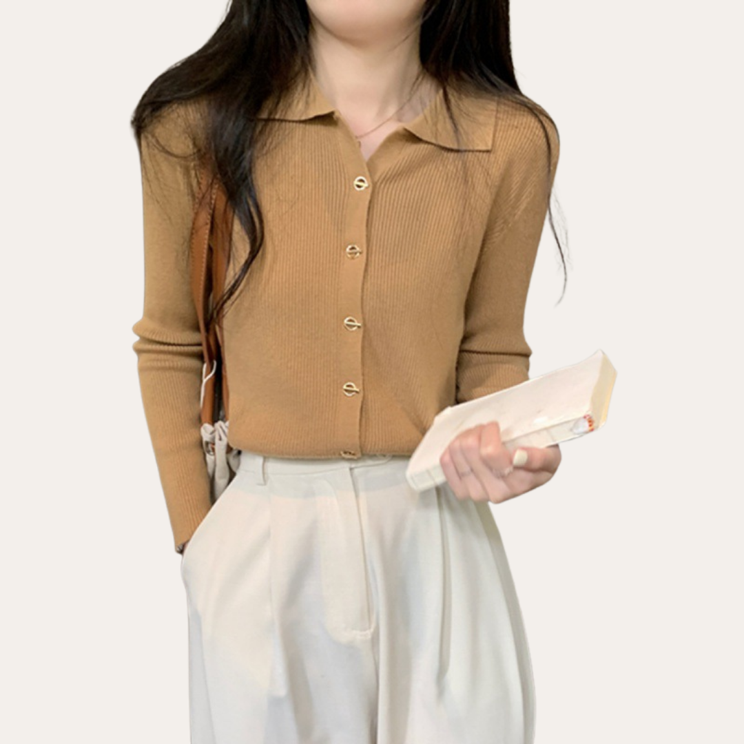 Damen Strick Cardigan mit Knöpfen | Vestea