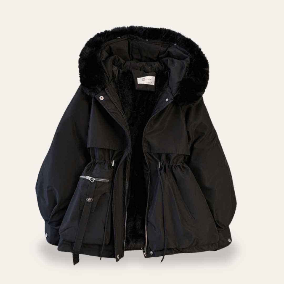 Damen Parka Jacke mit Kunstfell Futter Winter | Vestea