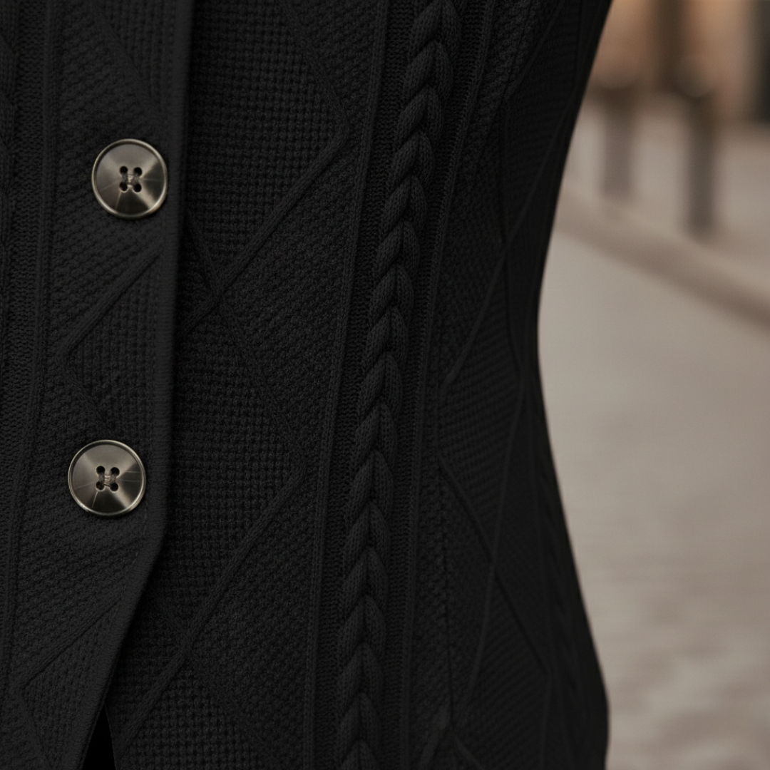 Elegante Damen-Strickjacke mit Knopfleiste | Vestea