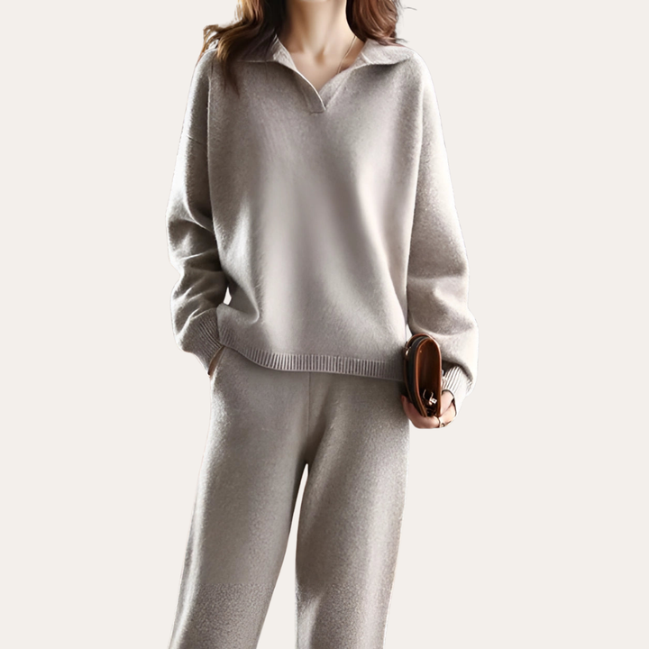 Damen Zweiteiler Set mit Pullover und Hose Casual | Vestea