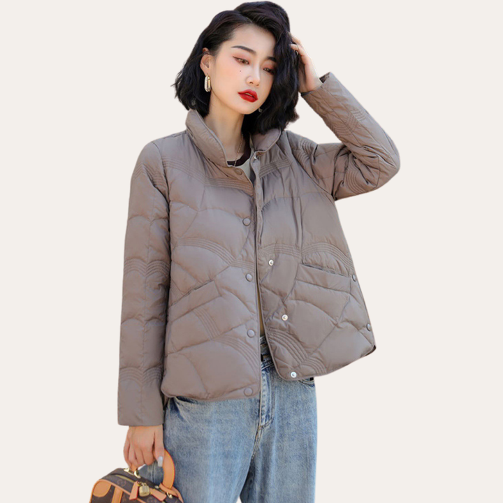 Damen Steppjacke mit Knöpfen | Vestea
