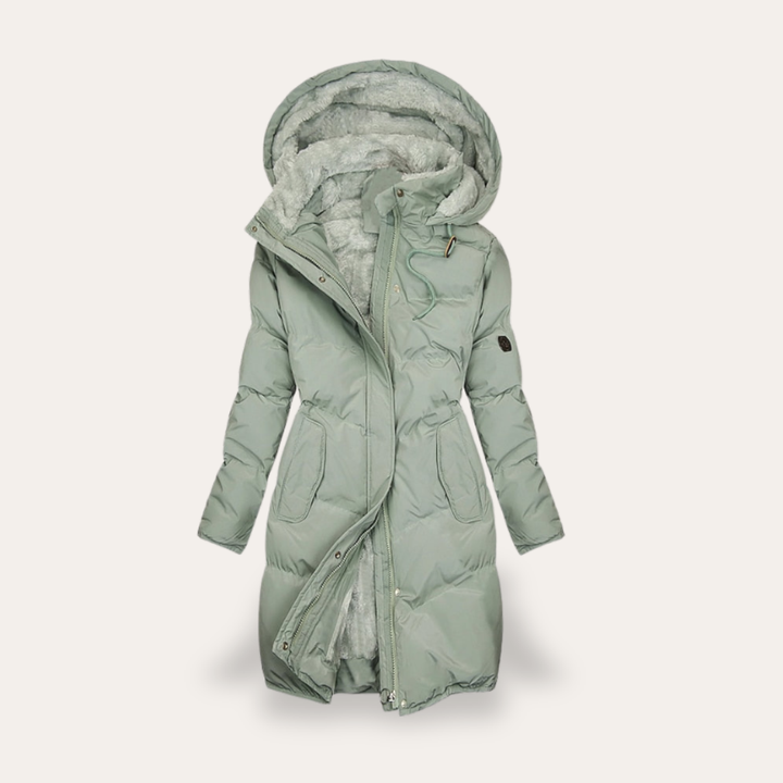 Damen Wintermantel Warm Gefütterte Kapuzenjacke | Vestea