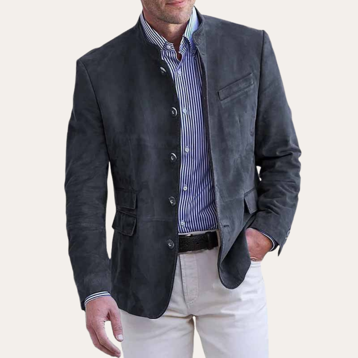 Herren Freizeit Blazer Stehkragen Jacke | Vestea
