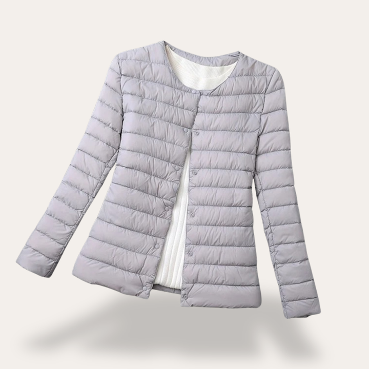 Damen Steppjacke ultraleicht mit Druckknöpfen Synthetik | Vestea