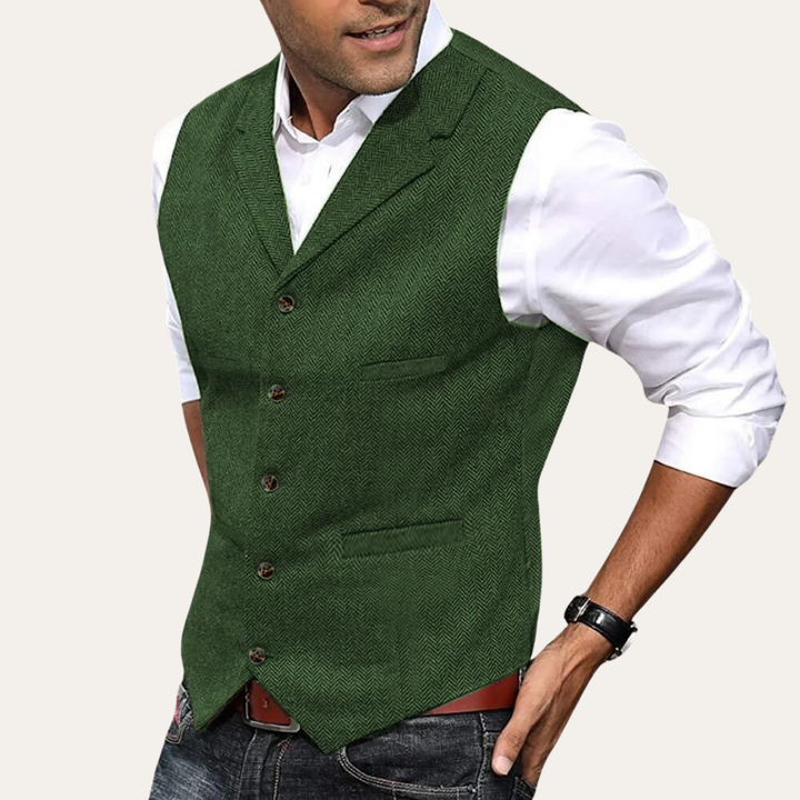 Herren Anzugweste Slim Fit ärmellos für Business Outfit | Vestea