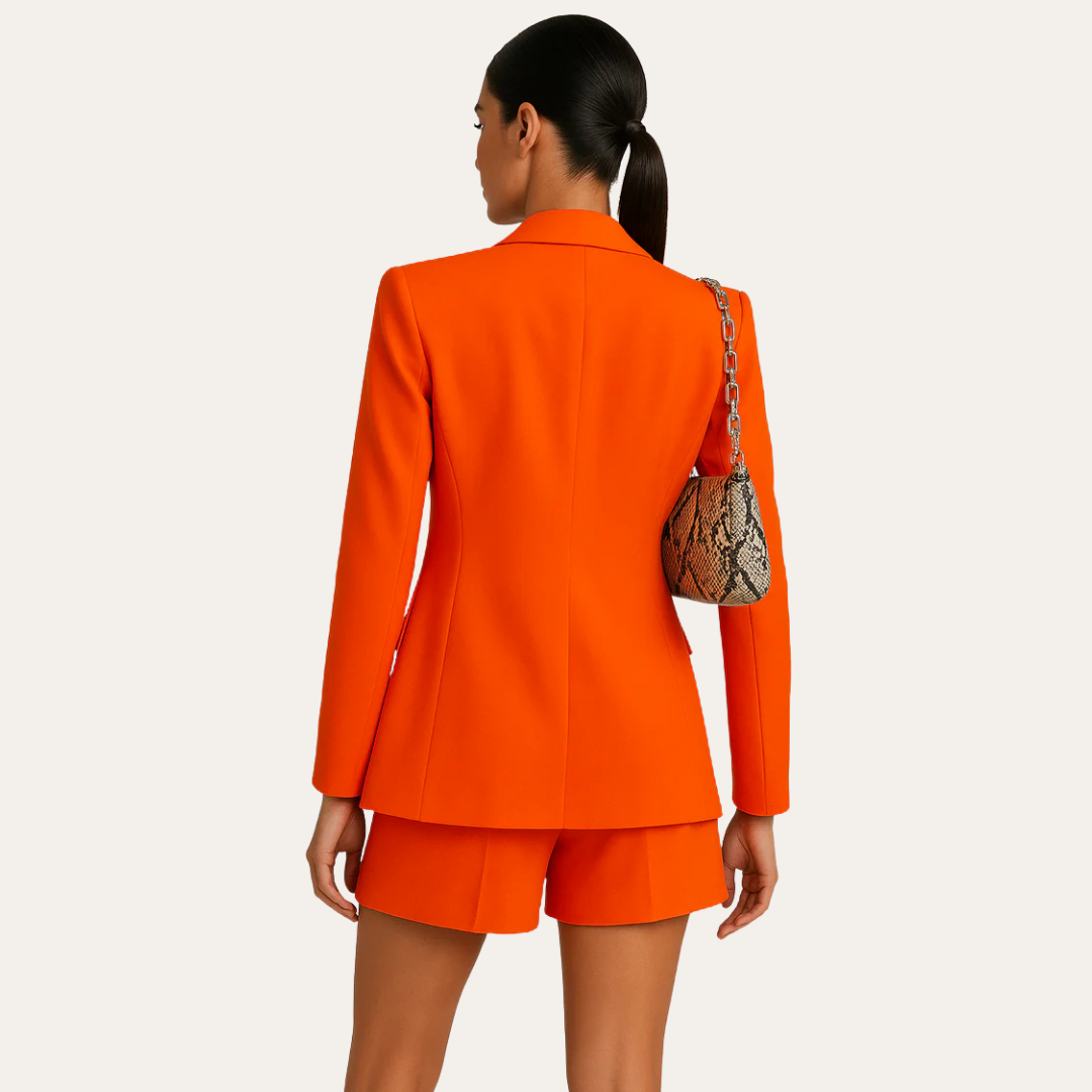 Damen Blazer und Shorts-Set aus leichter Baumwolle | Vestea