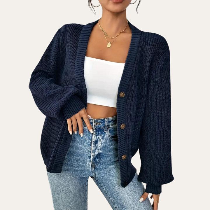 Damen Strickjacke Cardigan Oversize | Vestea