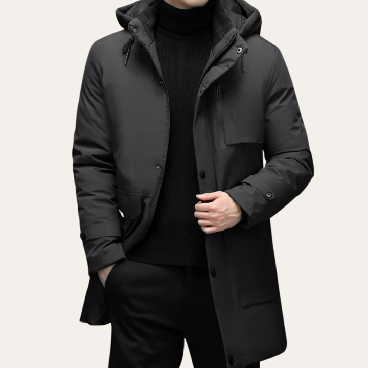 Herren Winterjacke mit Kapuze und wasserdichter Oberfläche | Vestea